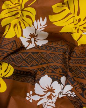 Polynesian Fabric TERENA Brown - Tissushop